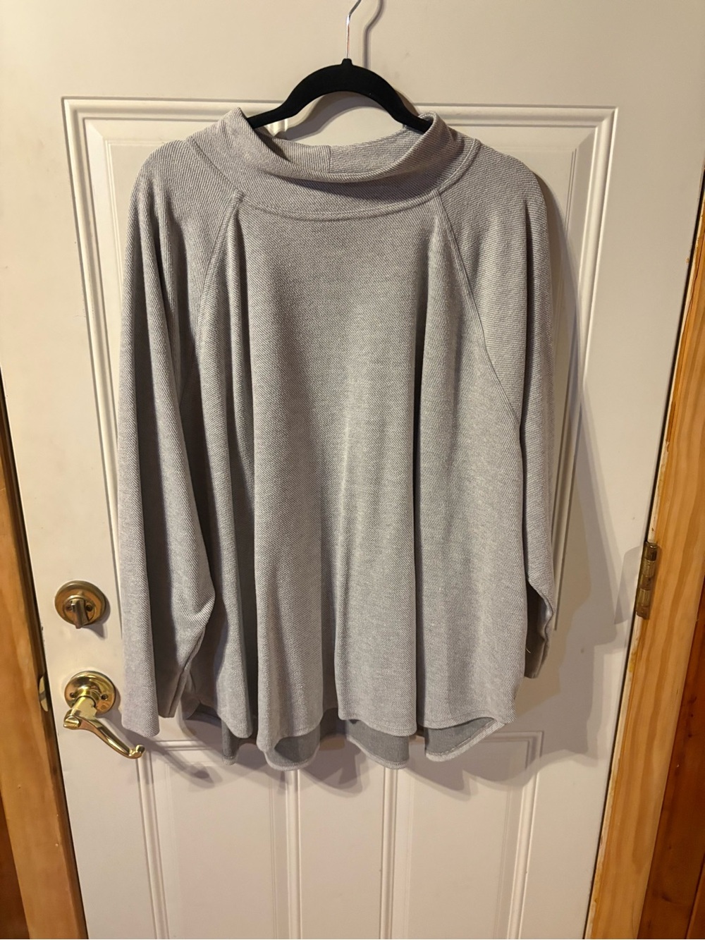 Ava & Viv Light Gray Cowl / High Neck Pullover Sweatshirt Size 3X